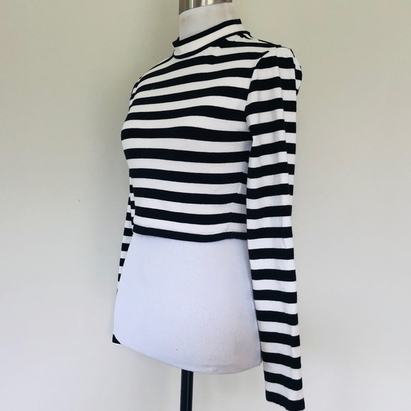 Forever 21 Striped Midriff Stretchy Top Medium - Picture 3 of 6